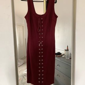 Too Much Sauce Dress - Wine